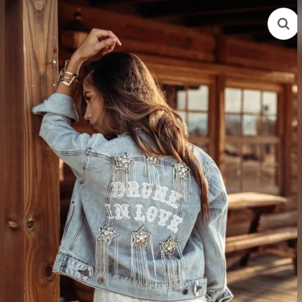 Rue Denim NWT Drunk In Love Jacket Blue Size L